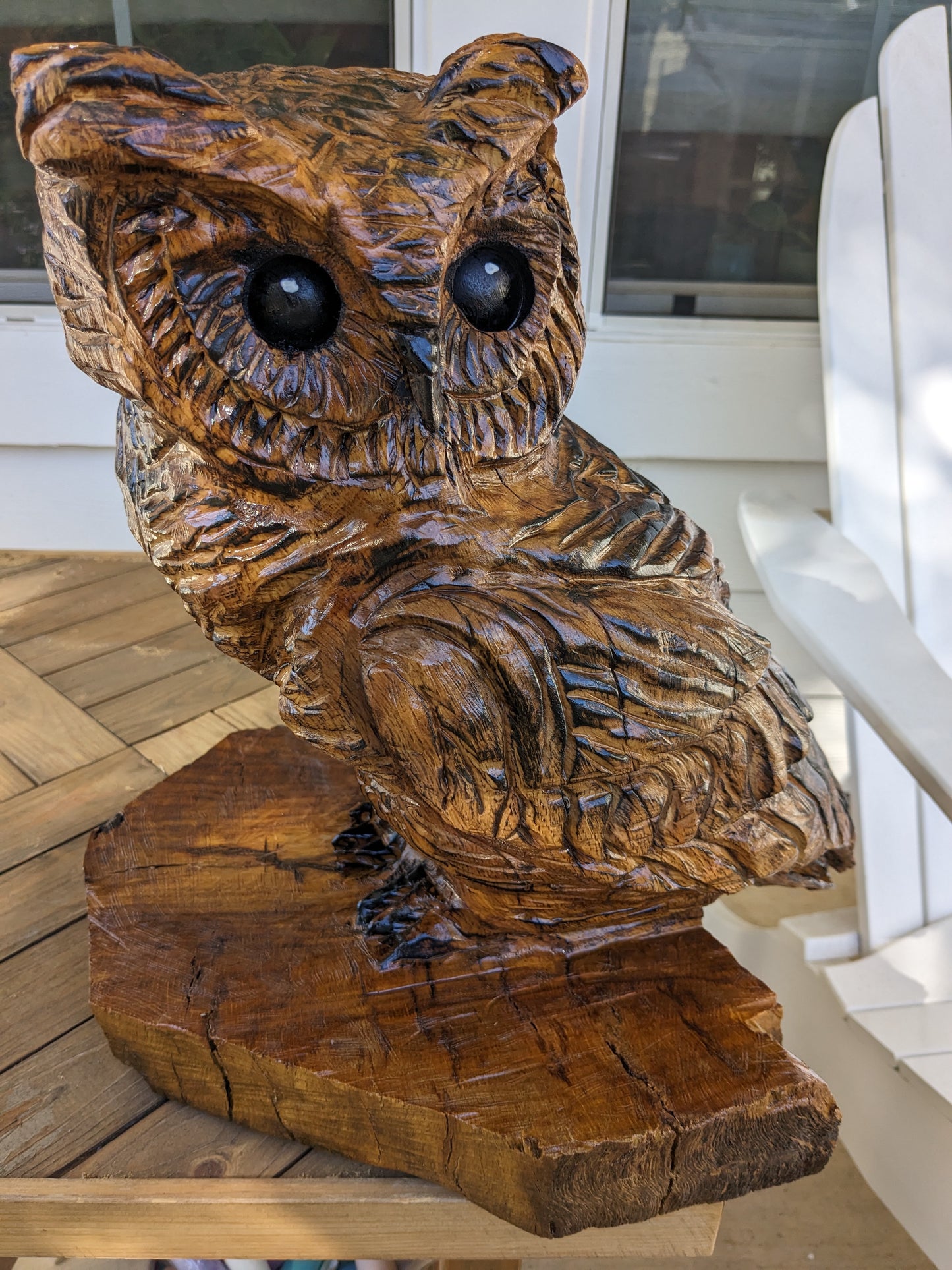 Post Oak Owl Carving