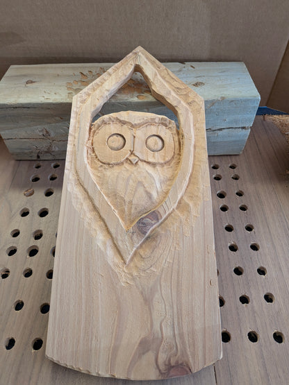 The Owl Guardian | Cedar Birdhouse & Custom Heart
