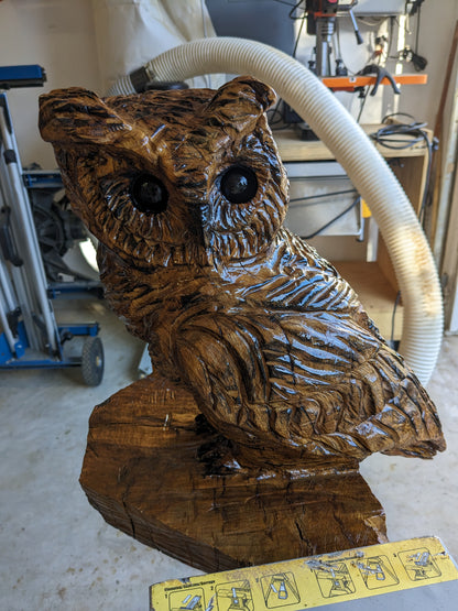 Post Oak Owl Carving