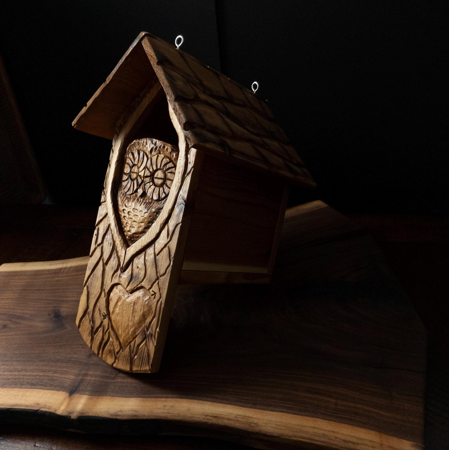 The Owl Guardian #5 | Cedar Birdhouse & Custom Heart