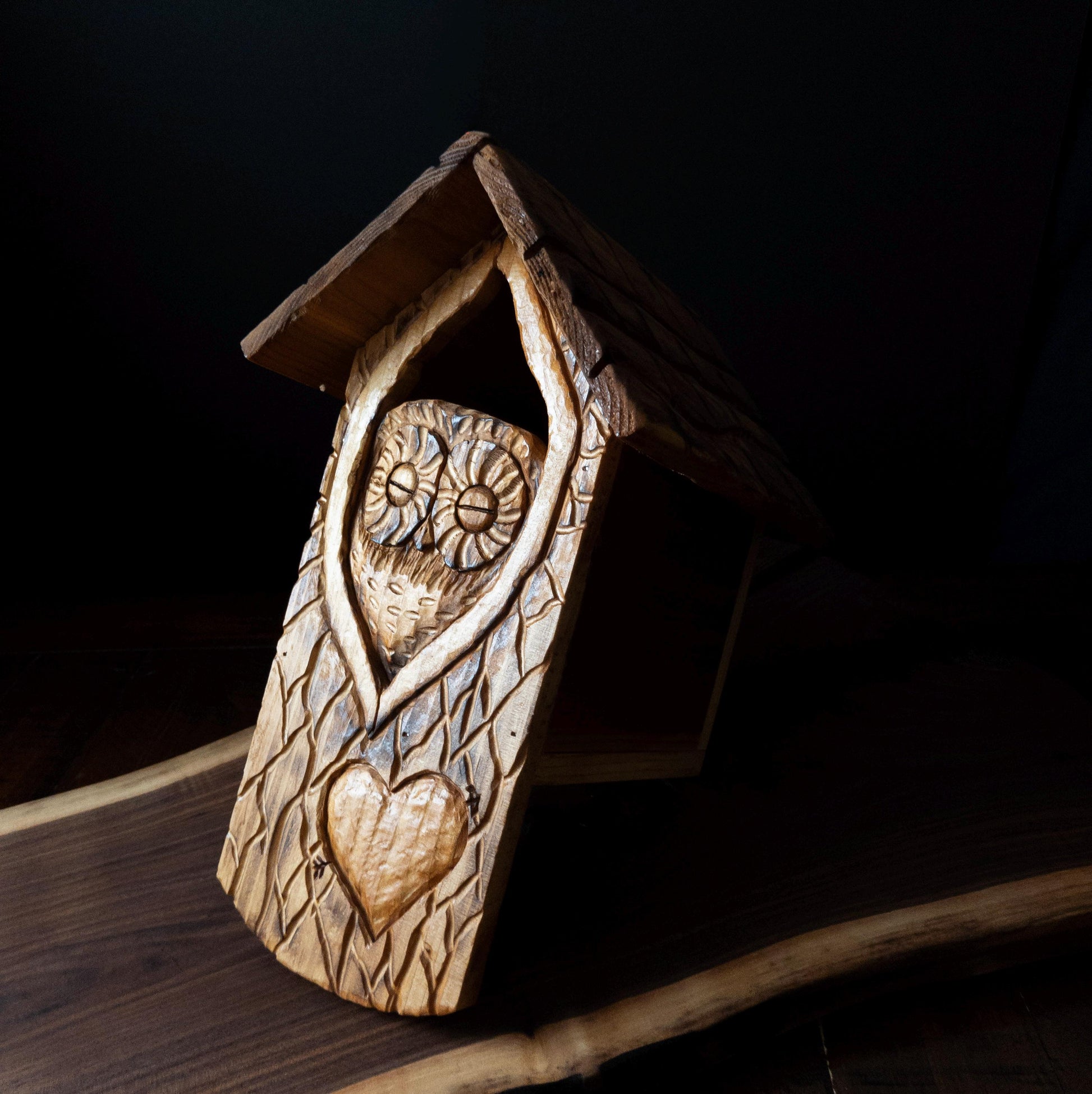 The Owl Guardian #9 | Cedar Birdhouse & Custom Heart
