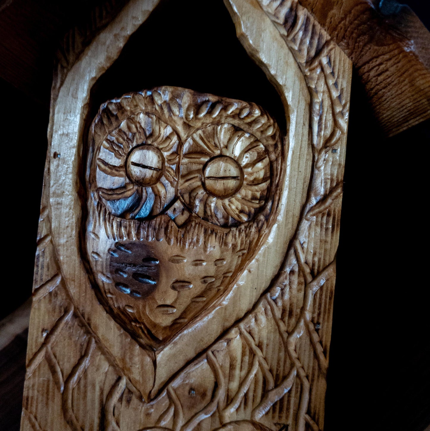 The Owl Guardian #3 | Cedar Birdhouse & Custom Heart