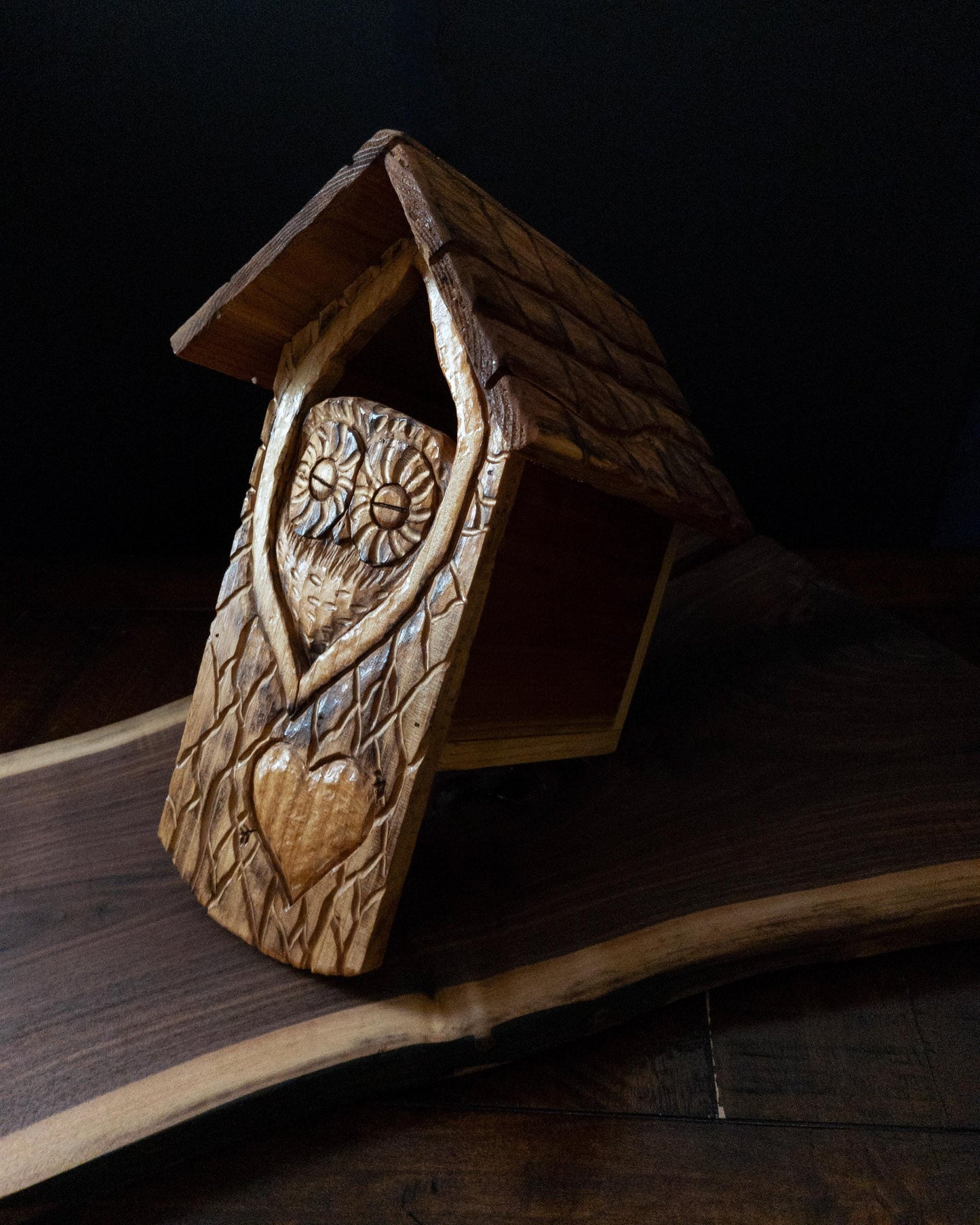 The Owl Guardian #9 | Cedar Birdhouse & Custom Heart