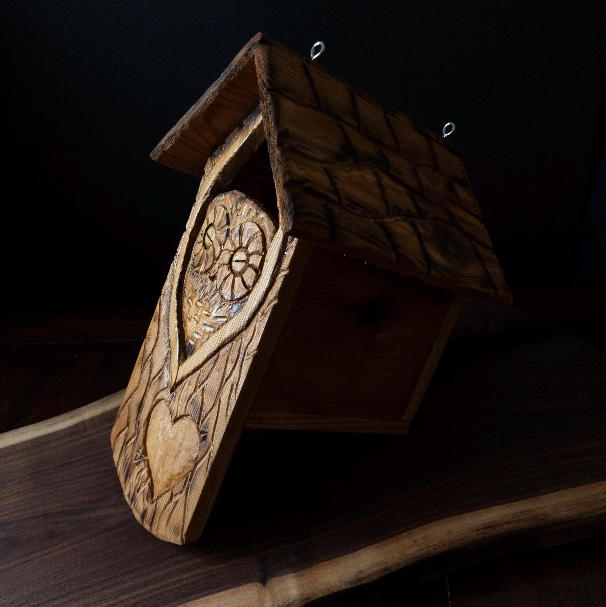 The Owl Guardian #10 | Cedar Birdhouse & Custom Heart