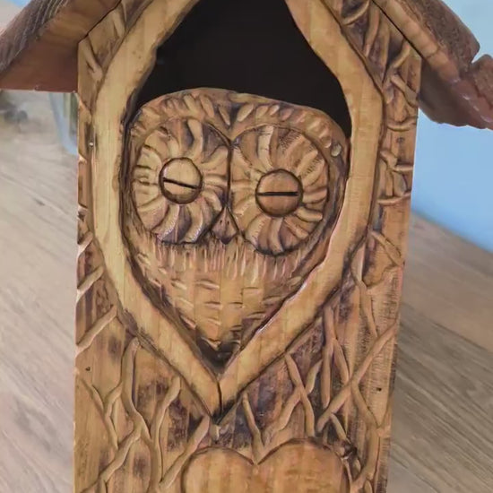 The Owl Guardian #9 | Cedar Birdhouse & Custom Heart